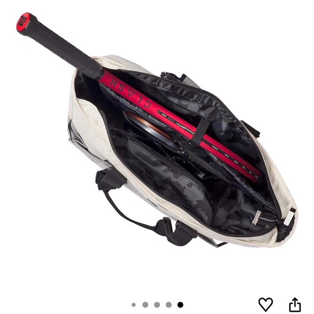 WILSON Lifestyle Tote Tennis Racket Bag - Grey/cream, Holds up to 2 Rackets